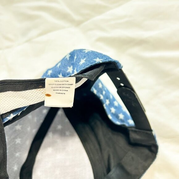 Stars & Stripes Red White Blue American Flag Baseball Cap Adjustable 100% Cotton - Picture 5 of 5